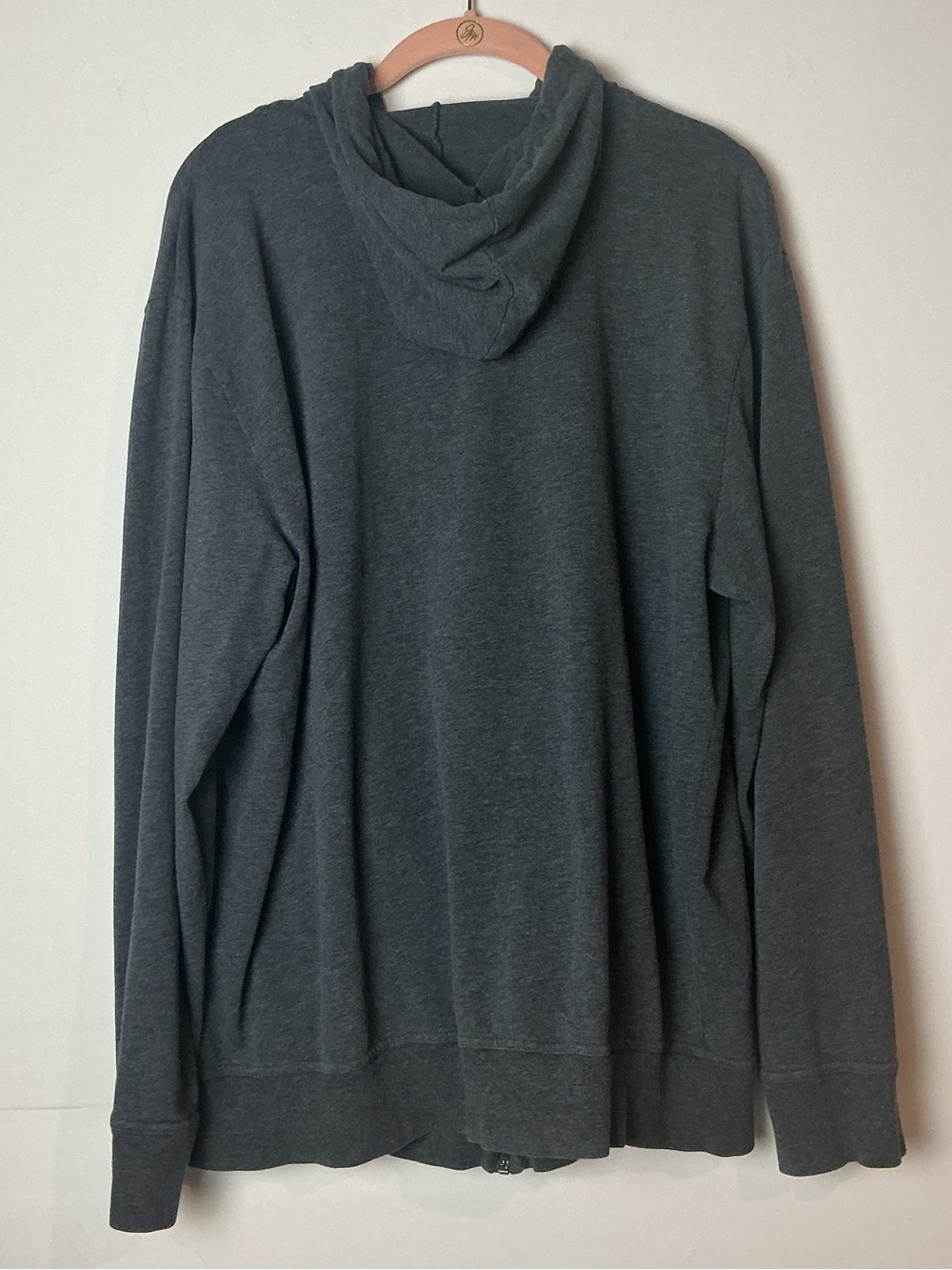 St John’s Bay Men's Gray Full-Zip Hoodie w/ Pockets Size LT - Picture 2 of 3